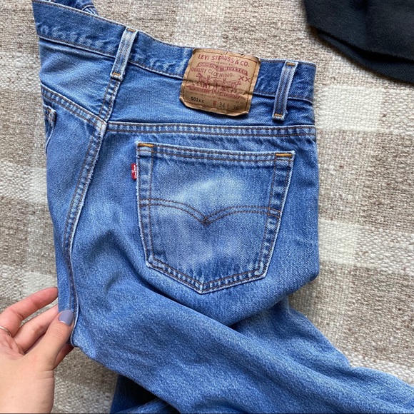 Vintage Levi’s 501 High Waist Jeans Vintage Straight Leg Jeans Denim 1994 31/32 - Picture 4 of 7